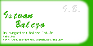 istvan balczo business card