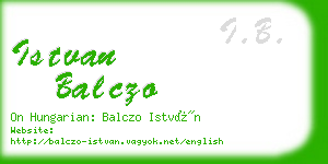 istvan balczo business card